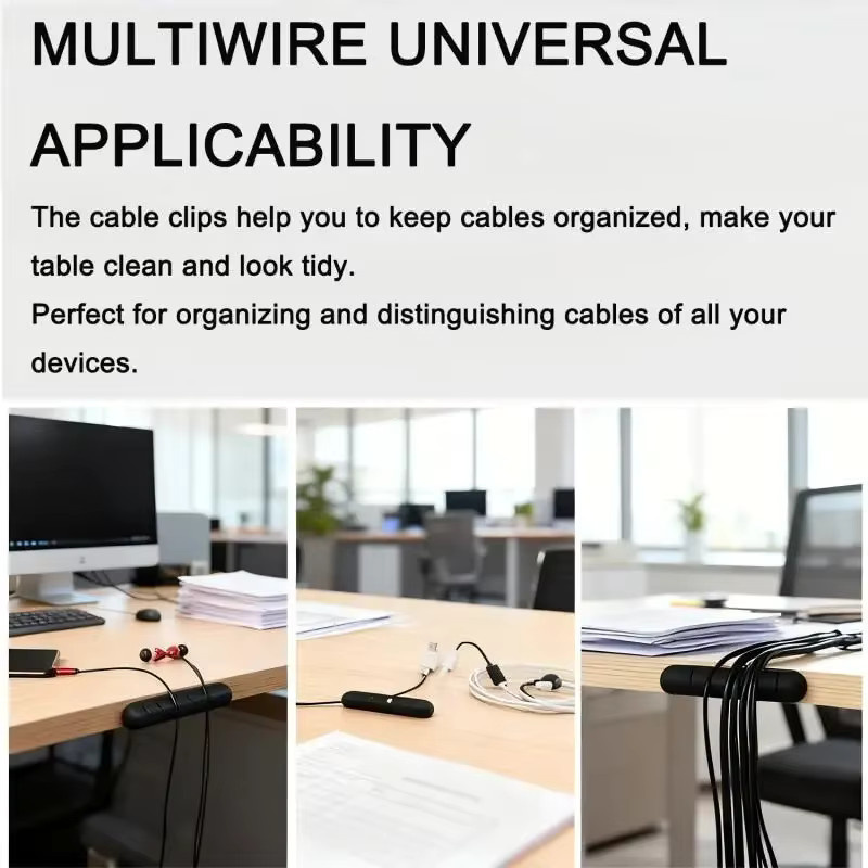 Original Silikon USB-C Kabelaufwicklung Organizer in Schwarz für Desktop-Kabelmanagement und Halter für Maus, Tastatur sowie Kopfhörerkabel - Bild 6