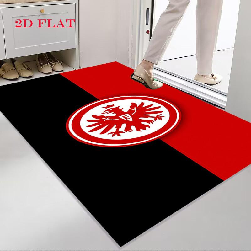 Eintracht Frankfurt Teppich für Wohnzimmer und Schlafzimmer, rutschfeste Bodenmatte aus Polyester, B/B: 80 x 120 cm, mehrfarbig - Bild 2