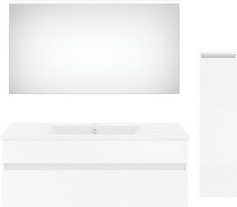 Get2You Badmöbel-Set twenty one, 4-teilig, Weiss, mit Waschbecken und LED-Beleuchtung, B/H/T: 122 x 1,5 x 51 cm - Bild 1