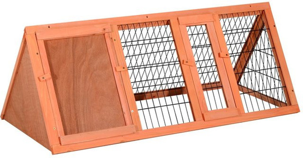 PawHut Kleintierstall Meerschweinchenstall mit Freigehege, Orange, B/T/H: 118 x 50 x 45 cm