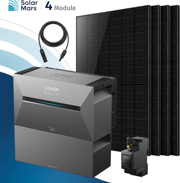 Anker SOLIX Solarbank 3 E2700 Pro Balkonkraftwerk Set mit 2000W SolarMars Speicher und BP2700 Modul in Grau - Bild 1