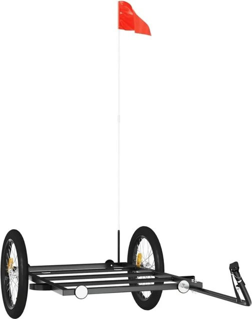 vidaXL Fahrradanhänger aus Eisen in Schwarz B/H/T: 135 x 68 x 37 cm - Bild 1