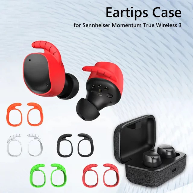Silikon-Ohrstöpsel-Abdeckung als schützende und rutschfeste Ersatzhülle für Sennheiser Momentum True Wireless 3 - Bild 1