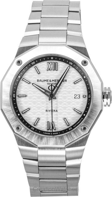Baume & Mercier Armbanduhr Automatik, Edelstahl, Silber, Herren - Bild 1