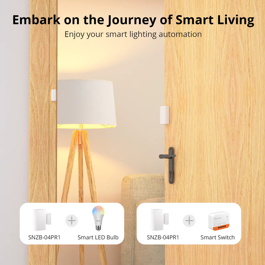 SONOFF SNZB-04PR1 Zigbee 3.0 Tür- und Fenstersensor mit Manipulationsalarm in Weiß, kompatibel mit Alexa und Google Home via Zigbee Hub - Bild 2