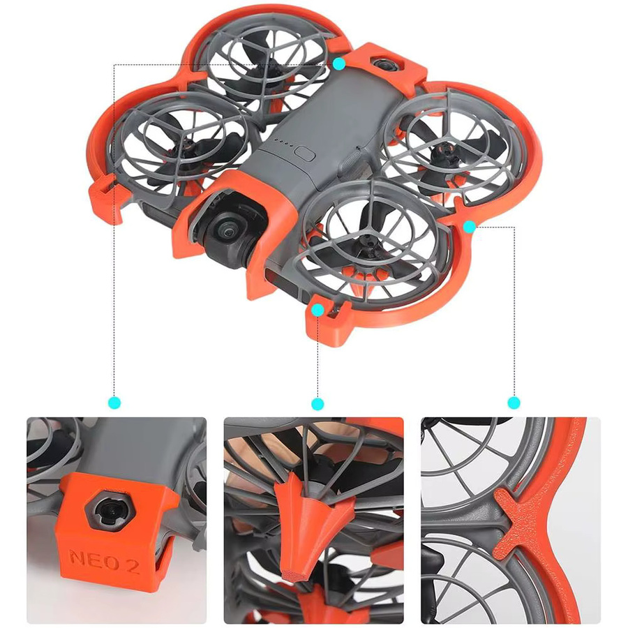DJI NEO2 Antikollisionsring Spirale Klingenschutzabdeckung in Orange - Bild 1