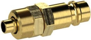 Riegler Nippel für Kupplungen NW 7,2 - 7,8, Messing gold, für Schlauch 10x8 mm - Bild 1