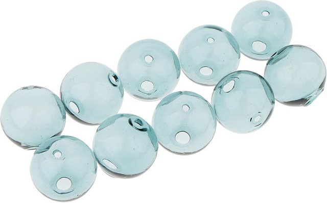 Anhänger Globus Glasflasche, blau, Glas, 18 mm, Unisex - Bild 1
