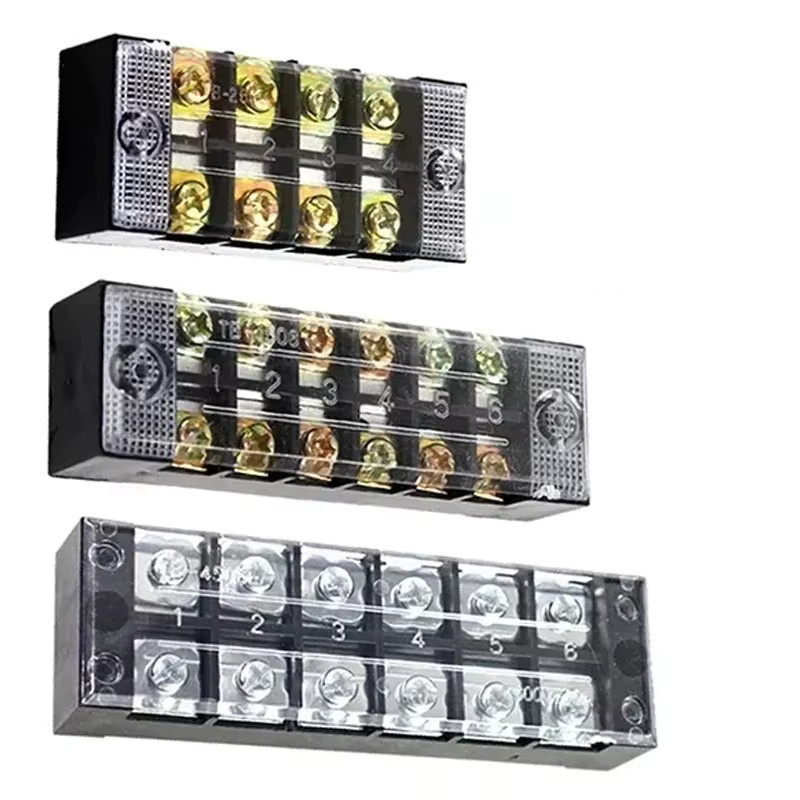 TB-Serie zweireihiger Barriere-Schraubklemmenblock Drahtverbinder 600 V für 15 A bis 45 A mit optionaler PIN-Anzahl TB-1503 TB-2503 - Bild 3