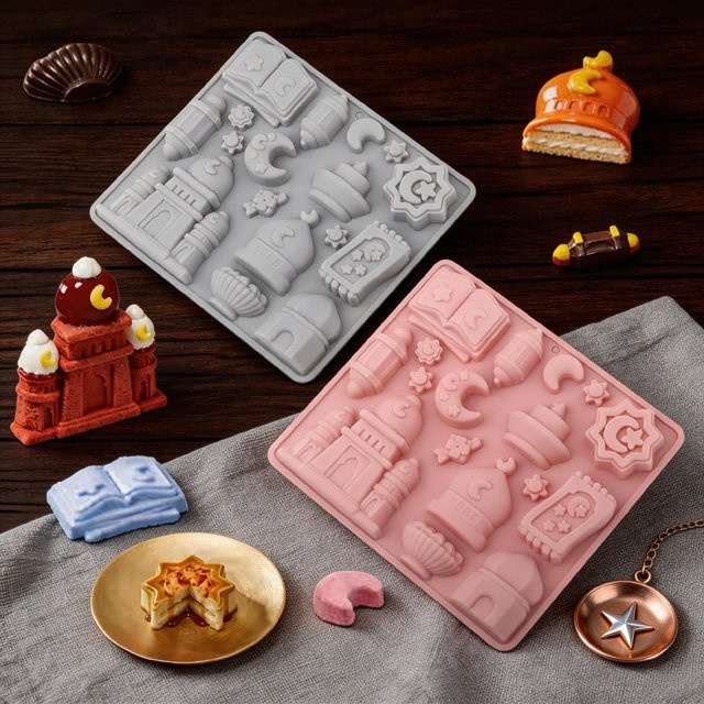 Meibum Silikon-Backform für Ramadan-Themen, ideal für Schokoladen-Desserts, Mousse, Kuchen oder Fruchtgummi - Bild 1