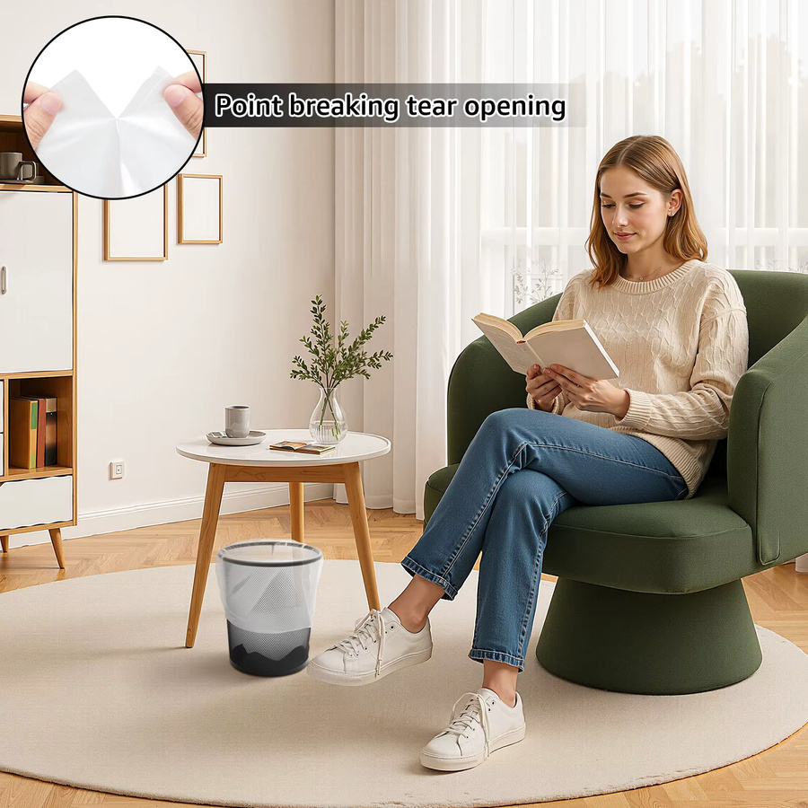 Willstar Müllbeutel transparent, 50 Stück pro Rolle, verdickter Kunststoff für Küche und Haushalt, 3,2 Gallonen - Bild 3