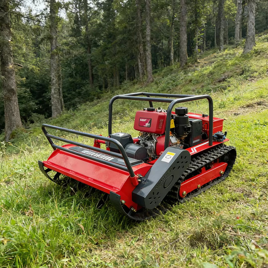 RELYMG Profi-Rasenmäher mit Schlegelmähwerk und Multi-Blade-Disc in Rot - Bild 3