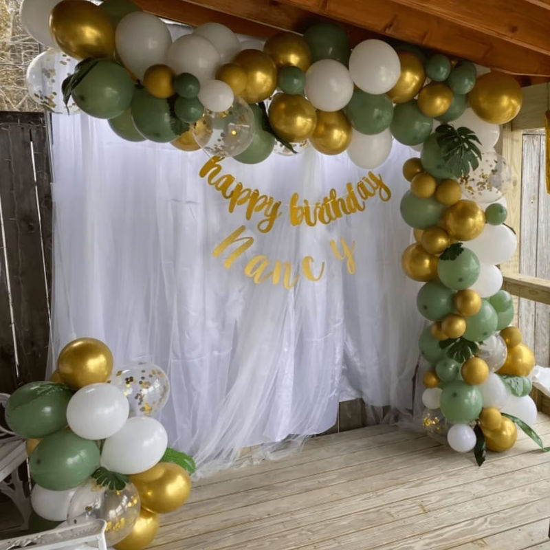 108-teiliges Latex-Ballonbogen-Set in Grün und Mehrfarbig für deine Dekoration bei Geburtstagen oder Hochzeiten - Bild 4