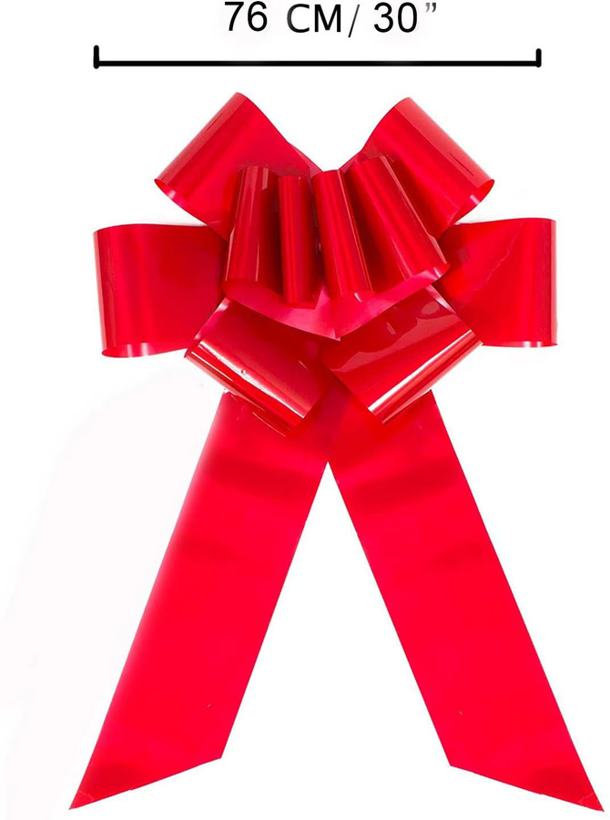 Rotes Kunststoffband für Bastelarbeiten und Dekoration, Länge: 76 cm - Bild 2