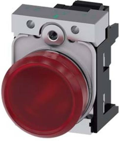 Siemens Leuchtmelder in Rot aus Metall 3SU1156-6AA20-3AA0 - Bild 1