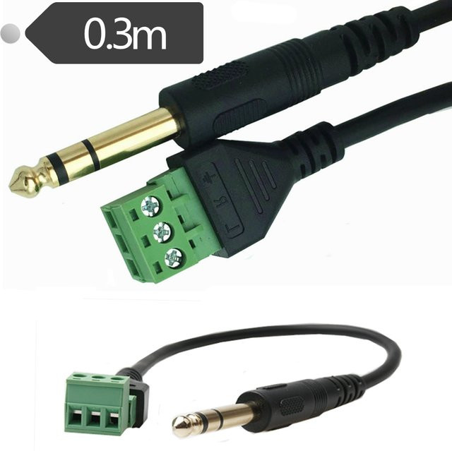 BSN Video AV Balun Adapter Set mit 3,5 mm 4-poligem Klinkenstecker, 6,5 mm 3-poligem Stereo-Stecker und AV-Schraubklemmen in Schwarz - Bild 1
