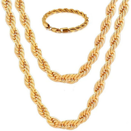 Halsketten und Armbänder Set, 750 Gold, Unisex
