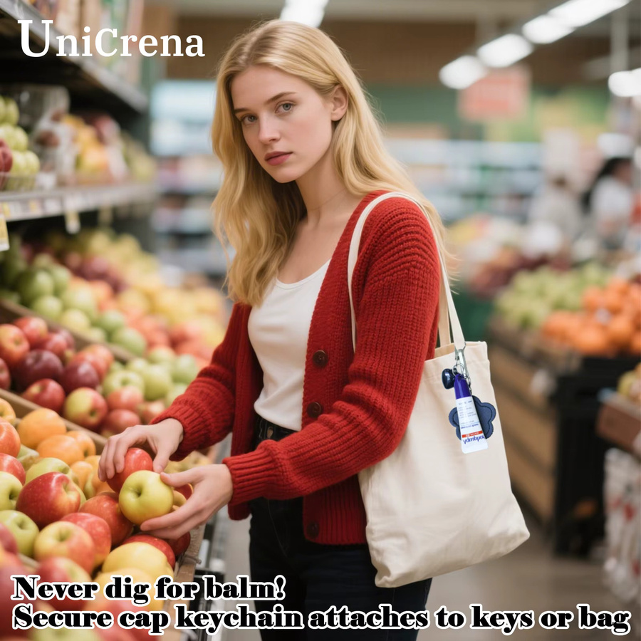 UniCrena Schlüsselanhänger-Kappe für Lippenbalsam, mit Spiegel - Bild 2
