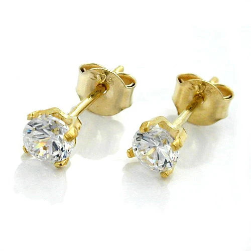 Colfem Ohrstecker, 375 Gold, Zirkonia, 4mm - Bild 1