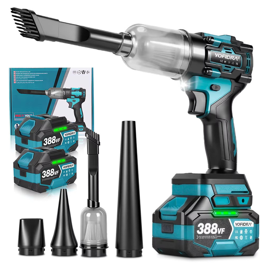 YOFIDRA 2-in-1 Elektro-Luftgebläse und Sauger mit 80000 U/min, bürstenloser Turbo-Lüfter für Makita LXT Akkus - Bild 6