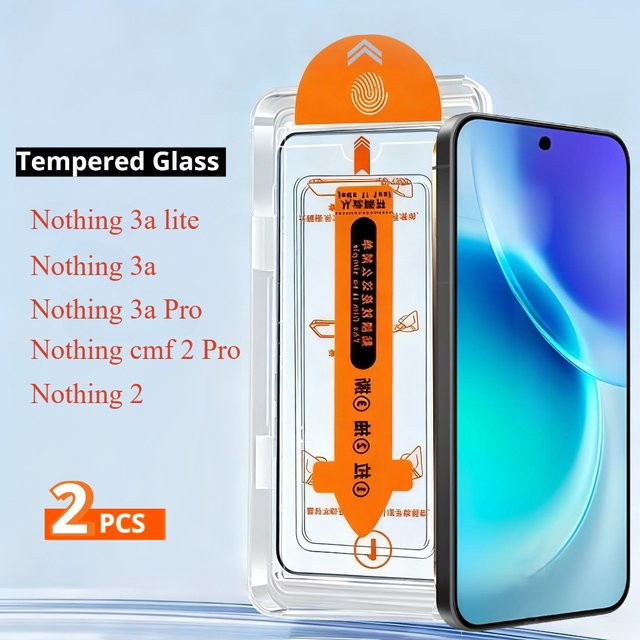 2 Stück Nothing CMF 2 Pro Displayschutzfolie aus gehärtetem Glas mit Installations-Werkzeugset, transparent - Bild 1