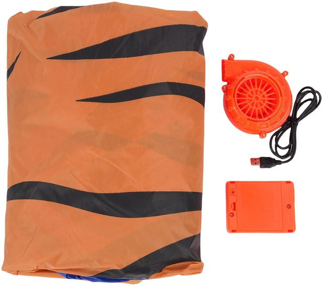 GoolRC Aufblasbares Tigerkostüm, Ganzkörper-Tierkostüm, Größe L, Schwarz, Orange - Bild 1