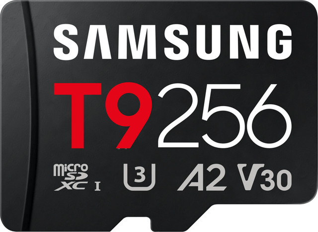 Samsung microSDXC T9 Speicherkarte 256GB V30 in Schwarz inklusive USB-C Lesegerät - Bild 1