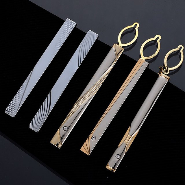 Velishy Krawattennadel, Metall, Gold Silber Farbe, Herren - Bild 1