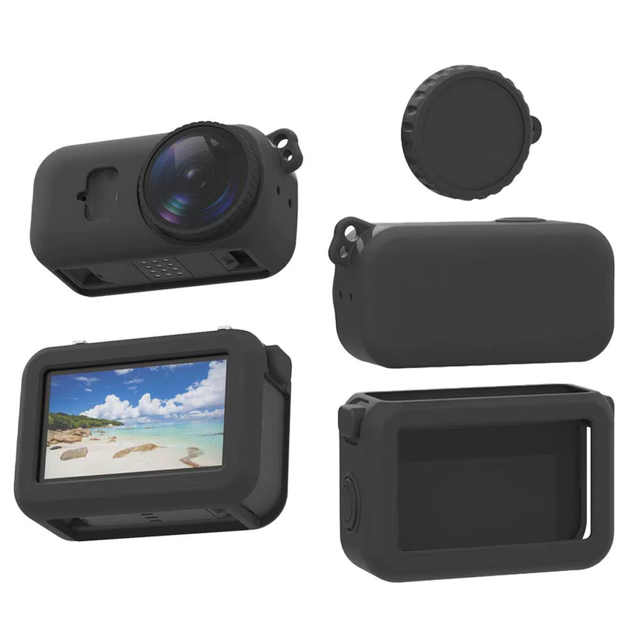 Silikonhülle für DJI Osmo Nano in Schwarz mit USB-Abdeckungsanschluss für vollständigen Schutz vor Kratzern und Stößen - Bild 2
