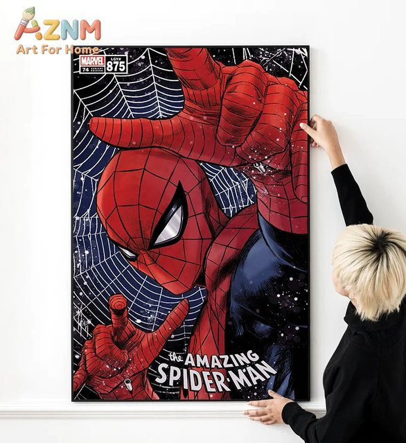 KAYOU Spider-Man Marvel Comics Stoffposter als Wandkunst in Mehrfarbig - Bild 1