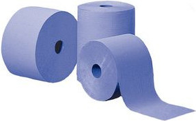 HYGOSTAR Putzrolle Blue Tech, 3-lagig, blau, 375 m, Einzelblattabnahme - Bild 1