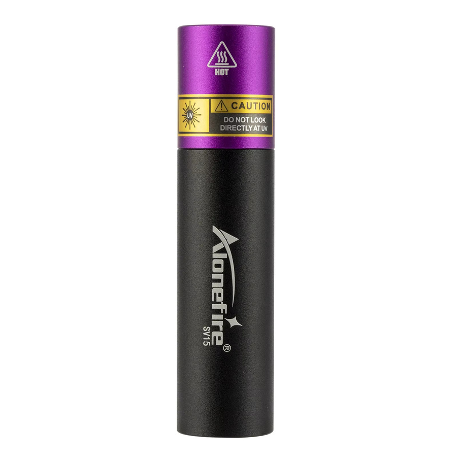 Alonefire SV15 Mini UV-Schwarzlicht-Taschenlampe 365nm Schwarz USB-aufladbar - Bild 4