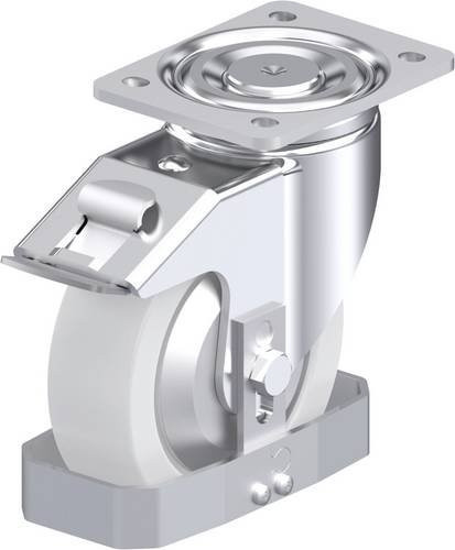 Blickle Stahlblech-Lenkrolle LH-SPO 160K-FI-FA-FS in Silber, Rad-Durchmesser: 160 mm, Tragfähigkeit: 850 kg - Bild 1