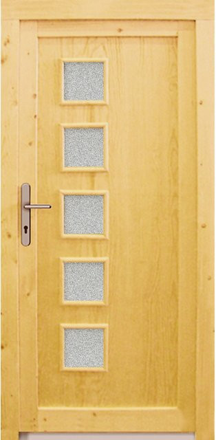 PANTO Holz-Mehrzwecktür Modell Mainau in Fichte Natur, Farbe Braun, Anschlag Links, B: 98 cm, H: 200 cm - Bild 1