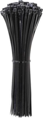 Quadrios Kabelbinder 24CA361 Schwarz UV-stabilisiert, 100 Stück, Länge: 350 mm, Breite: 3,6 mm - Bild 1