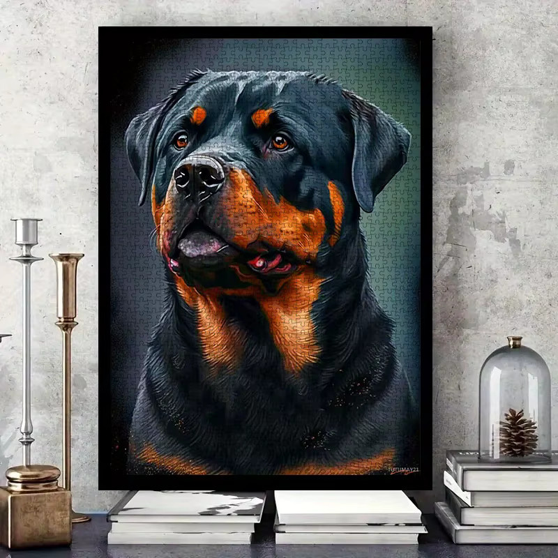 AZNM Rottweiler-Hundepuzzle, 1000 Teile, Pappe / Karton - Bild 2
