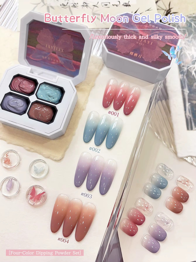 XEIJAYI Patting Gel Nagellack, 4 Farben, glänzend - Bild 2
