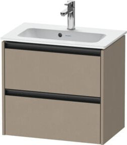 Duravit Waschtischunterschrank Ketho.2 Compact in Leinenoptik mit 2 Schubkästen, wandhängend, B/T: 61 x 39 cm - Bild 1