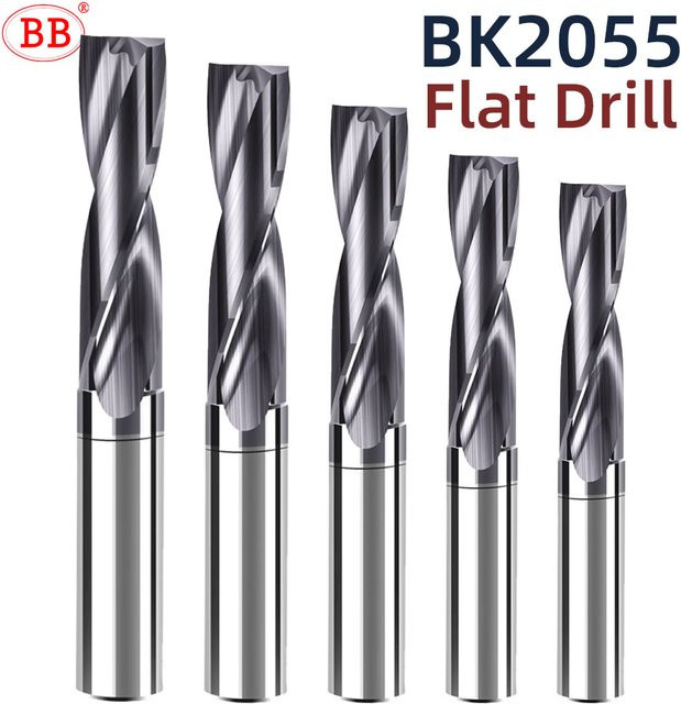 BB-Flachbohrer 180 CNC-Bohrwerkzeug aus beschichtetem Vollhartmetall für Metall, Stahl und Eisen, Farbe: Silber, Durchmesser: 0,5 mm bis 10,7 mm - Bild 1