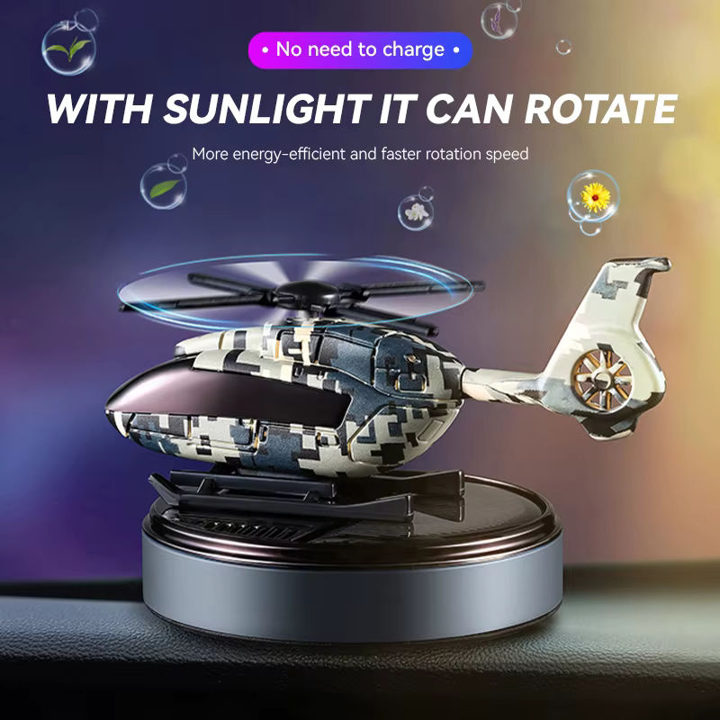Solarbetriebener Duftdiffusor für das Auto als Hubschrauber-Ornament in Mehrfarbig aus Kunststoff - Bild 4