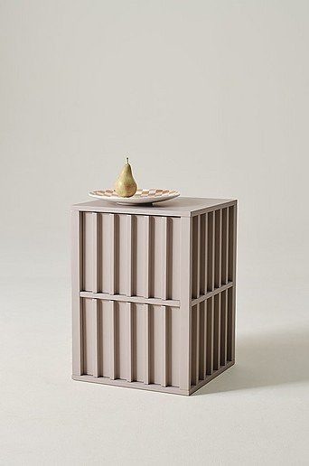Jotex IKSEON Beistelltisch aus Holz in Beige, B/T/H: 40 x 40 x 55 cm - Bild 1