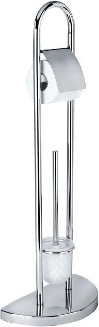 Wenko Stand WC-Garnitur Cosenza in Chrom mit WC-Bürste und Toilettenpapierrollenhalter - Bild 1