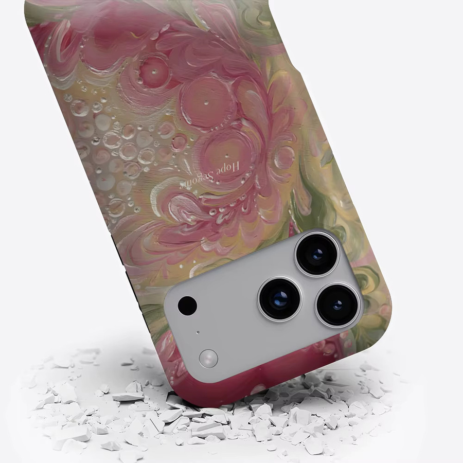 Potdemiel Magnetische Handyhülle mit Rosa Herz-Blumen-Textur für iPhone 17 16 15 14 13 Pro Max Plus - Bild 3