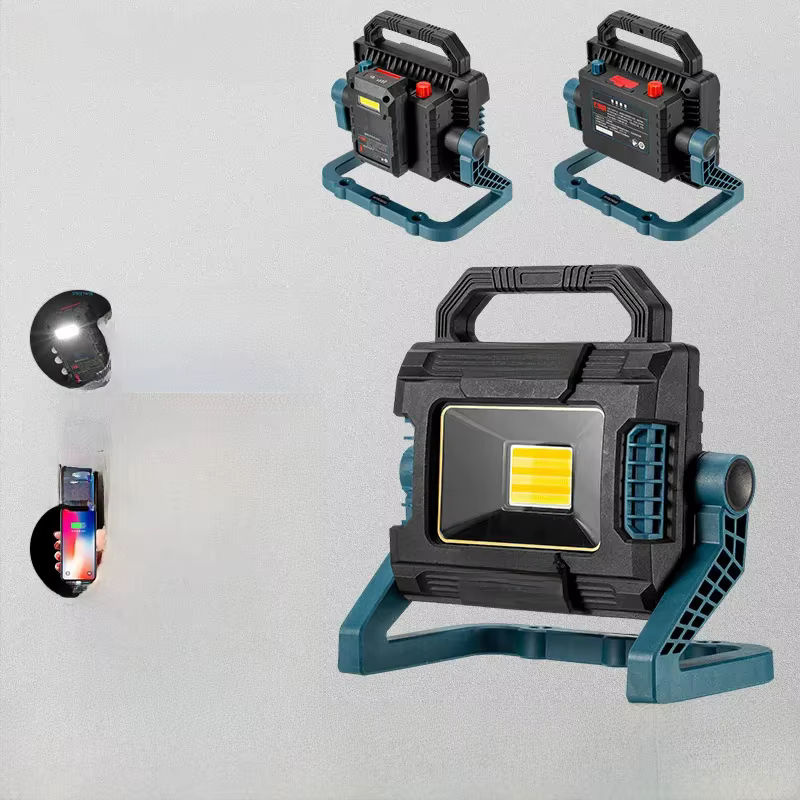 ESMARTER LED tragbare Laterne mit USB-Ladefunktion und Seitenlicht, wasserdicht, Schwarz, inklusive 5x 18650 Batterien für den Einsatz im Freien - Bild 7