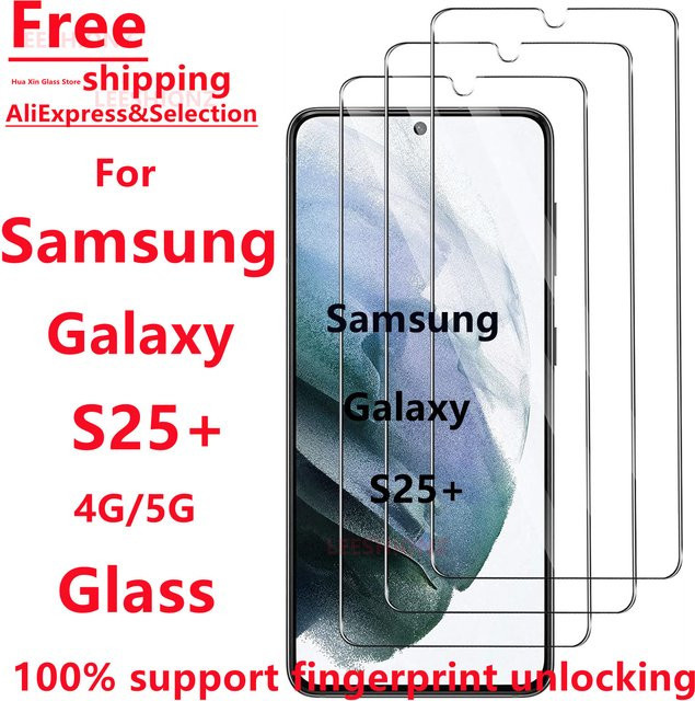 Samsung Galaxy S25+ Displayschutzfolie aus gehärtetem Glas, transparent, 1/4 Stück - Bild 1