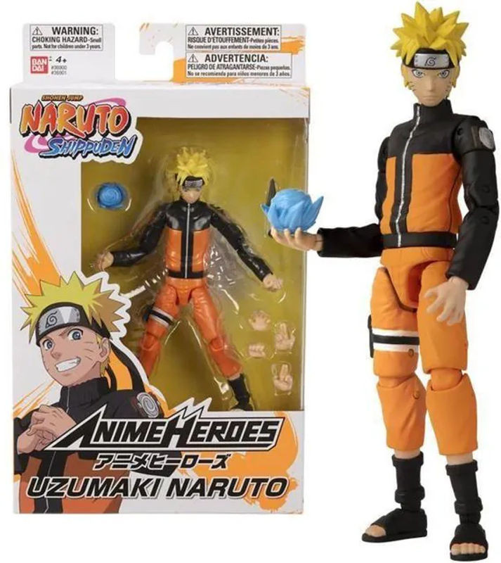 Bandai Anime Helden Naruto Uzumaki Figur in Orange, Höhe: 17 cm - Bild 1