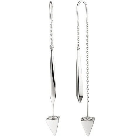 Colfem Ohrringe, Durchzieh-Ohrhänger, dreieckig, 925 Sterling Silber - Bild 1