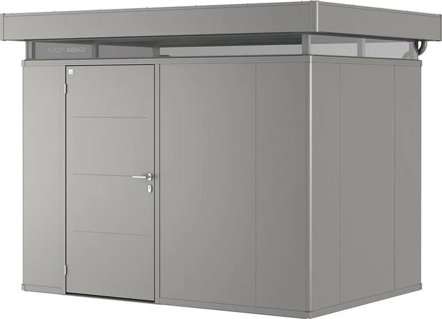 Biohort Metallgerätehaus CasaNova mit Flachdach in Quarzgrau-Metallic, Türanschlag links, B/T/H: 300 x 250 x 200 cm - Bild 1
