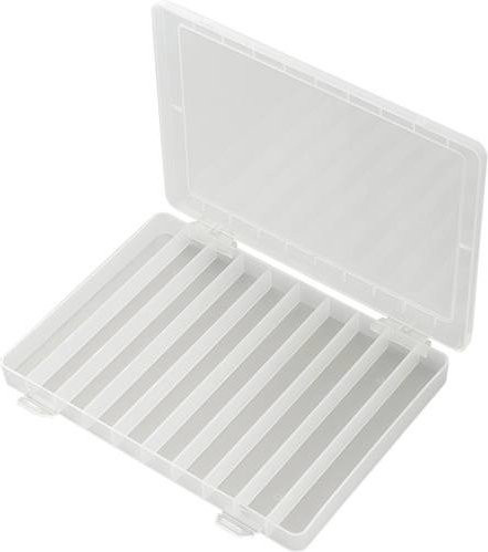 TRU COMPONENTS PP10-01 Sortimentskasten aus Kunststoff mit 10 festen Fächern, transparent, L x B x H: 252 x 175 x 20 mm - Bild 1