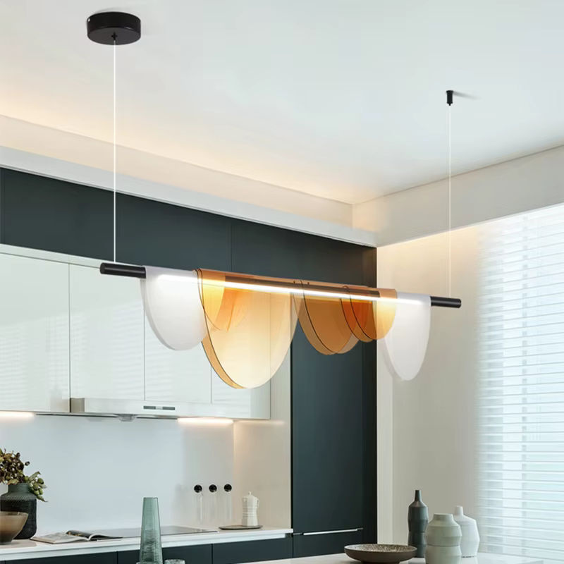 TAONUANSHU Nordic Pendelleuchte aus Acryl in Blau und Multicolour für Wohnzimmer, Schlafzimmer und Esszimmer - Bild 4